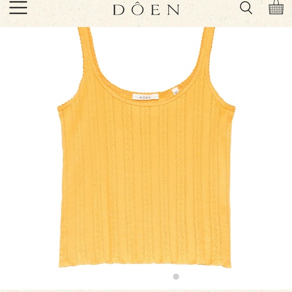 DOEN Shae Tank yellow S new w tags - Picture 3 of 5